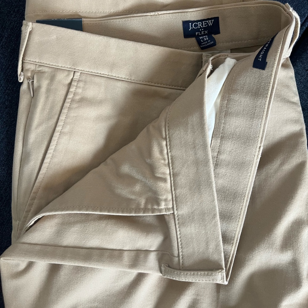 J. Crew Men’s Straight Fit Chinos in Khaki Tan